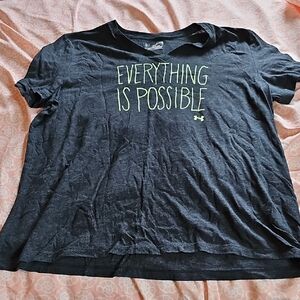 Under Armour Black T-Shirt with Yellow Text